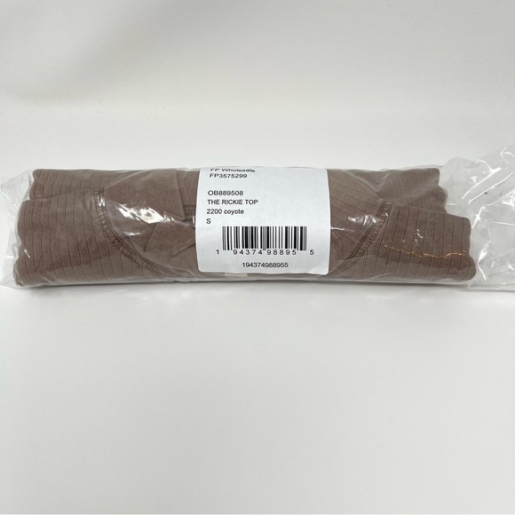 Free People The Rickie Top long sleeve top in coyote - Picture 3 of 6